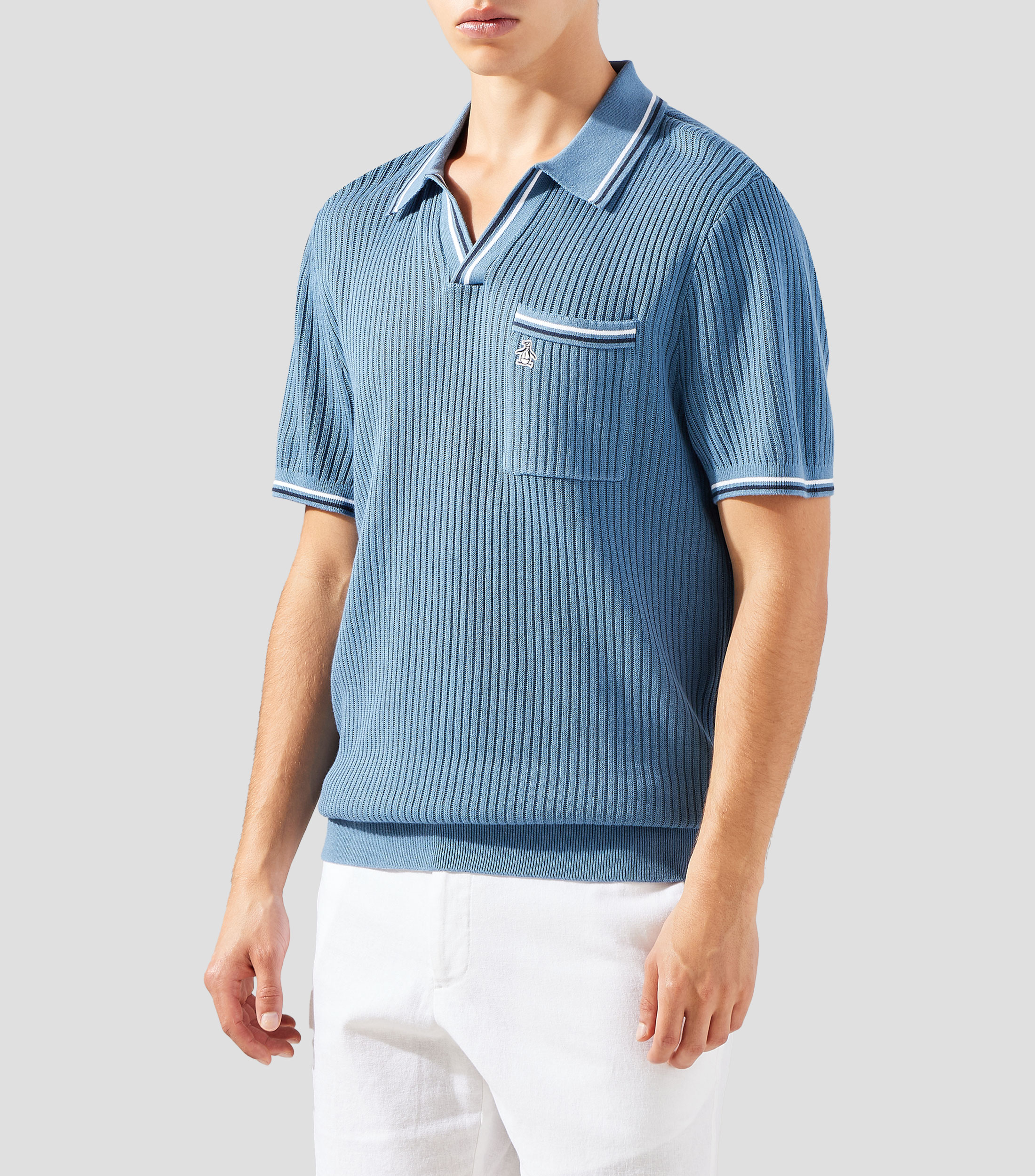 Playera polo manga corta lisa Hombre